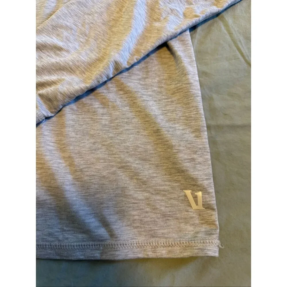 Vuori Size Large Ease Performance Half Zip 2.0 Men Used Long Sleeve Heather Grey